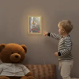 Roodborst - Tak - Bessen - Natuur Light Box met kabel (Kinderlampje) klein -sfeer4a_kind