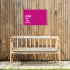 Focus on the good - Roze - Simple Tuinposter op houten frame 2 cm dik klein -sfeer4