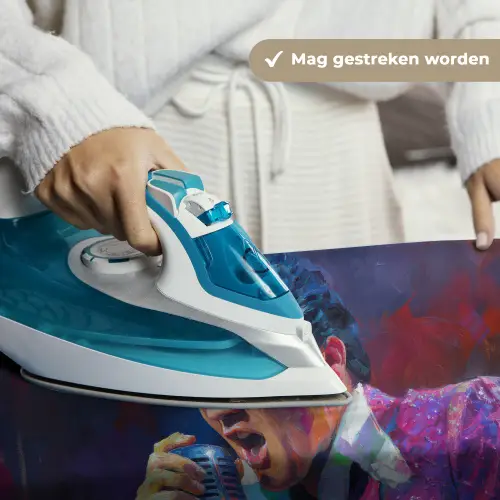 Expressief - Microfoon - Paars Wandkleed katoen klein -sfeer9