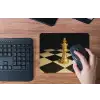 Schaakstuk - Koning - Schaakbord - Geblokt muismat rubber klein -toetsenbord