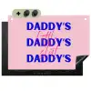 Daddy's - Blauw - Blokletters Inductie beschemer met haakjes klein -3d