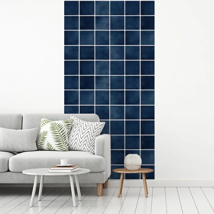 Tegel - Modern - Blauw fotobehang vinyl groot 64 -woonkamer