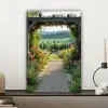 Doorkijk - Landschap - Natuur - Tuinboog - Bloemen canvas 2cm klein -sfeer6