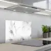 Marmer - Grijs - Wit - Abstract - Marmerlook keuken achterwand spatscherm klein -3d_schuin
