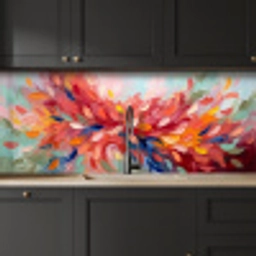 Bloemen - Abstract - Kunst - Modern keuken achterwand 2 middel -sfeer1