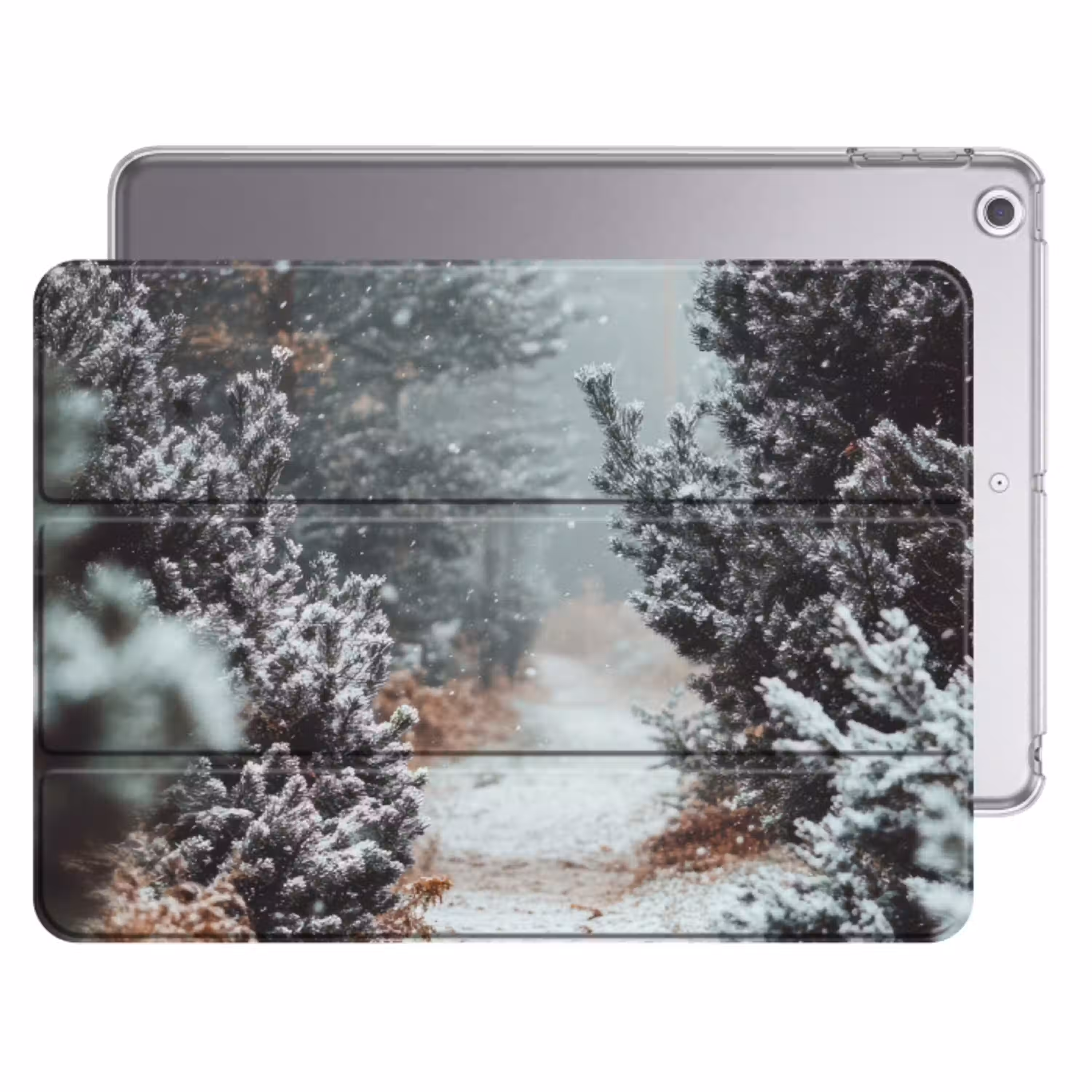Bos - Winter - Bomen - Natuur - Pad - Sneeuw Apple iPad 2017 middel -threedimensional_3d_global