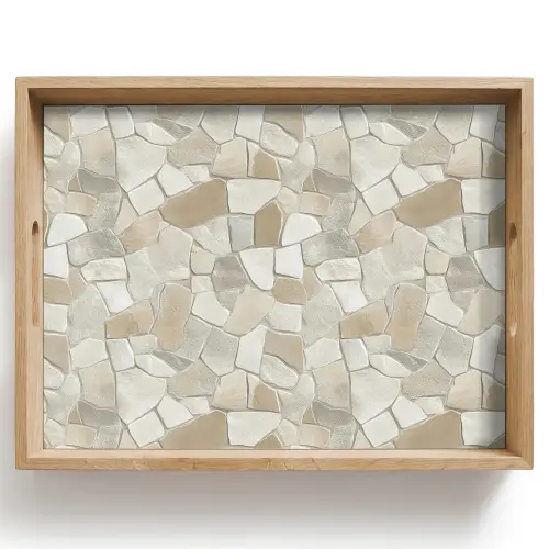 Mozaïek - Stenen - Beige Dienblad Rechthoek middel 911 -z3d_shopping