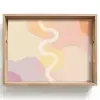 Golvende vormen - Abstract - pastel Dienblad Rechthoek middel -z3d_shopping