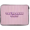 Paars - Strepen - You're doing great - Schaduw laptophoes neopreen klein -zkaufland3dotto
