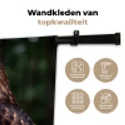 Buizerd - Roofvogel - Natuur - Bruin Wandkleed katoen klein -sfeer2