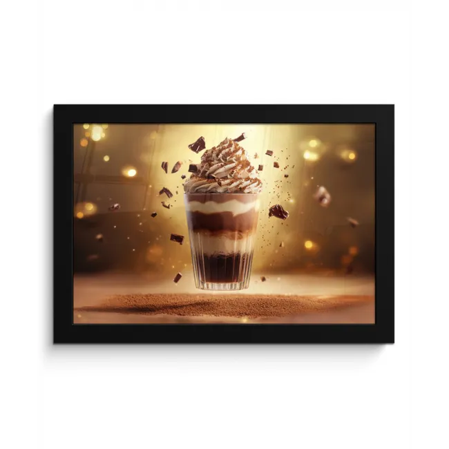 Dessert - Chocolade - Zoet - Eten fotolijst zwart zonder passe partout klein -3d