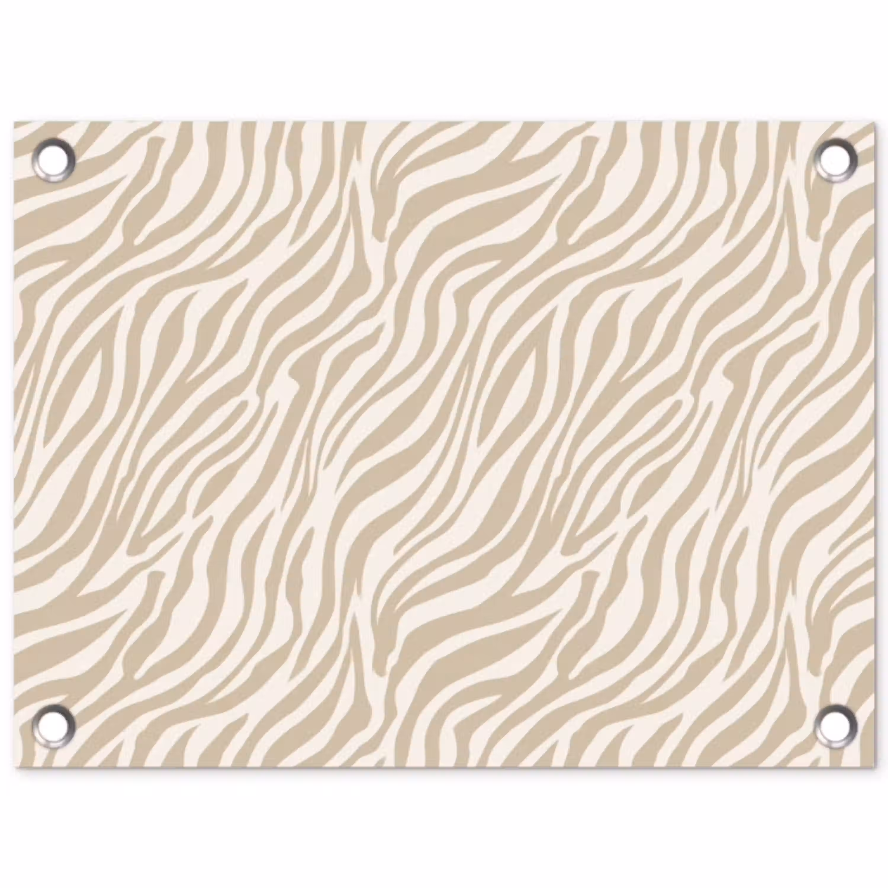 Zebra - Patroon - Beige tuinposter los doek klein 239 -3d