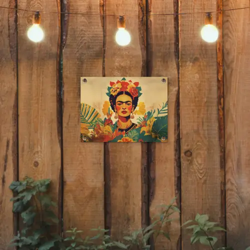Vrouwelijk - Bloemen - Sieraden tuinposter los doek klein -sfeer1