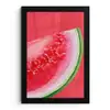 Watermeloen - Rood - Zomers fotolijst zwart zonder passe partout klein -3d