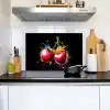 Kersen - Fruit - Graffiti - Verf - Abstract - Modern - Kleurrijk Inductie beschemer met haakjes klein -sfeer2