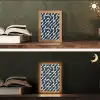 Abstract - Patroon - Blauw Light Box met kabel (Tafellamp) klein 925 -sfeer3