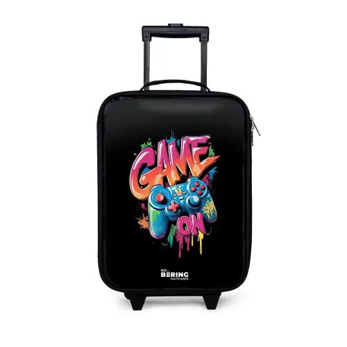 Game - Controller - Graffiti - Neon Kinderkoffer - Zwart klein -3d