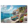 Boten - Rotsen - Zee - Zon Placemat vinyl groot -zzsfeer1_Kitchenyeah-website