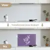 Tak - Sierlijk - Bladeren - Minimalistisch keuken achterwand spatscherm klein -voor_na_NL