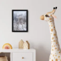 Schermbloem - Rijp - Kristallen - Winter - Delicaat fotolijst zwart zonder passe partout klein -usfeer4_kinderkamer
