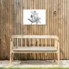 Lelies - Elegant - Zwart - Wit Tuinposter op houten frame 2 cm dik klein -sfeer4