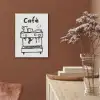 Illustratie - Café - Koffiemachine - Kopjes PET vilt klein -sfeer4