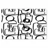 Lijnen - Zwart - Vorm - Abstract Placemat vinyl groot 368 -zzsfeer1_Kitchenyeah-website