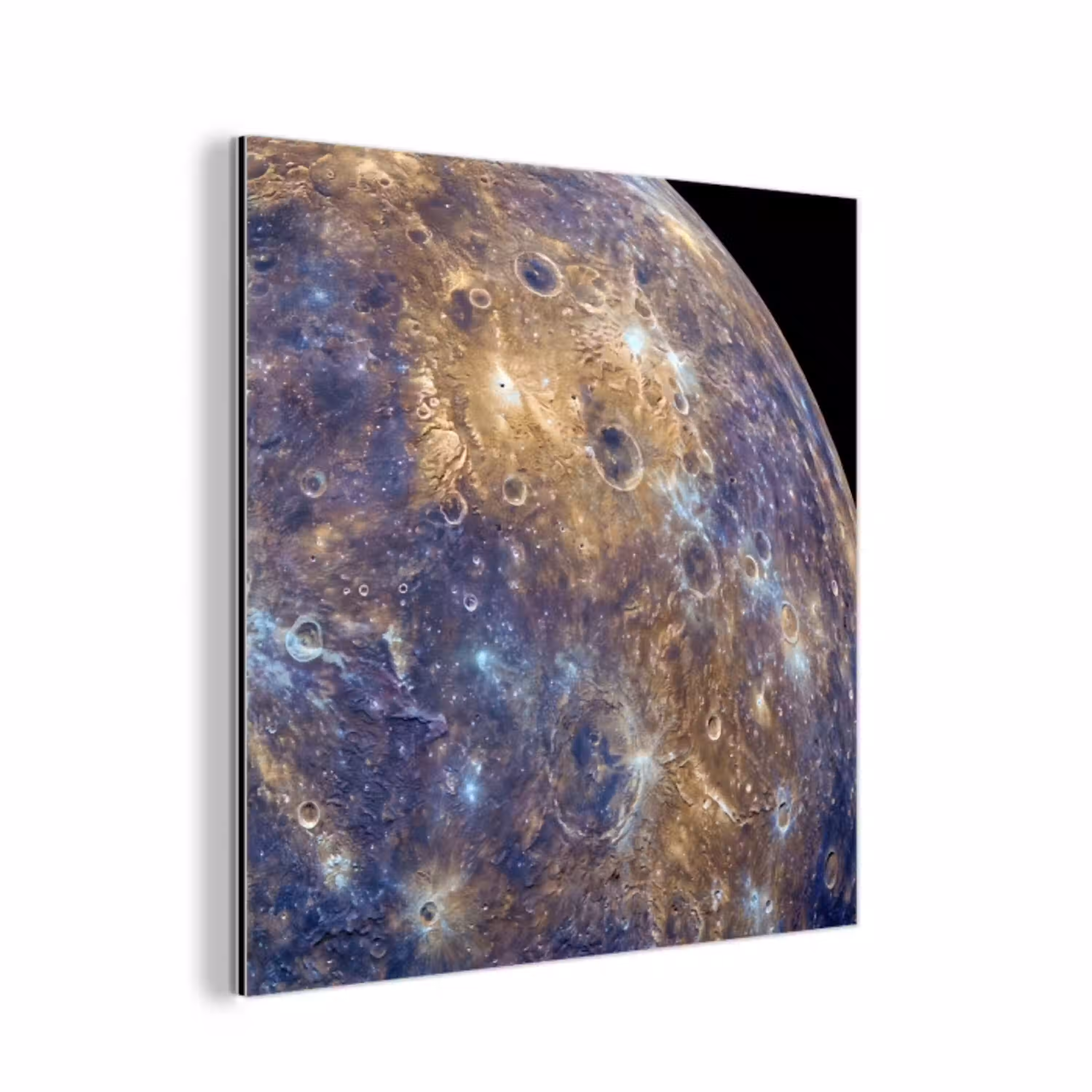 Planeet - Kraters - Ruimte aluminium wit klein -3d