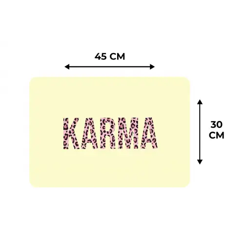 Karma - Luipaardprint - Geel Placemat vinyl groot -specs
