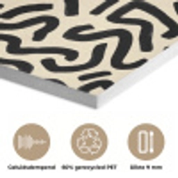 Abstract - Lijnen - Zwart PET vilt klein 837 -closeup_NL
