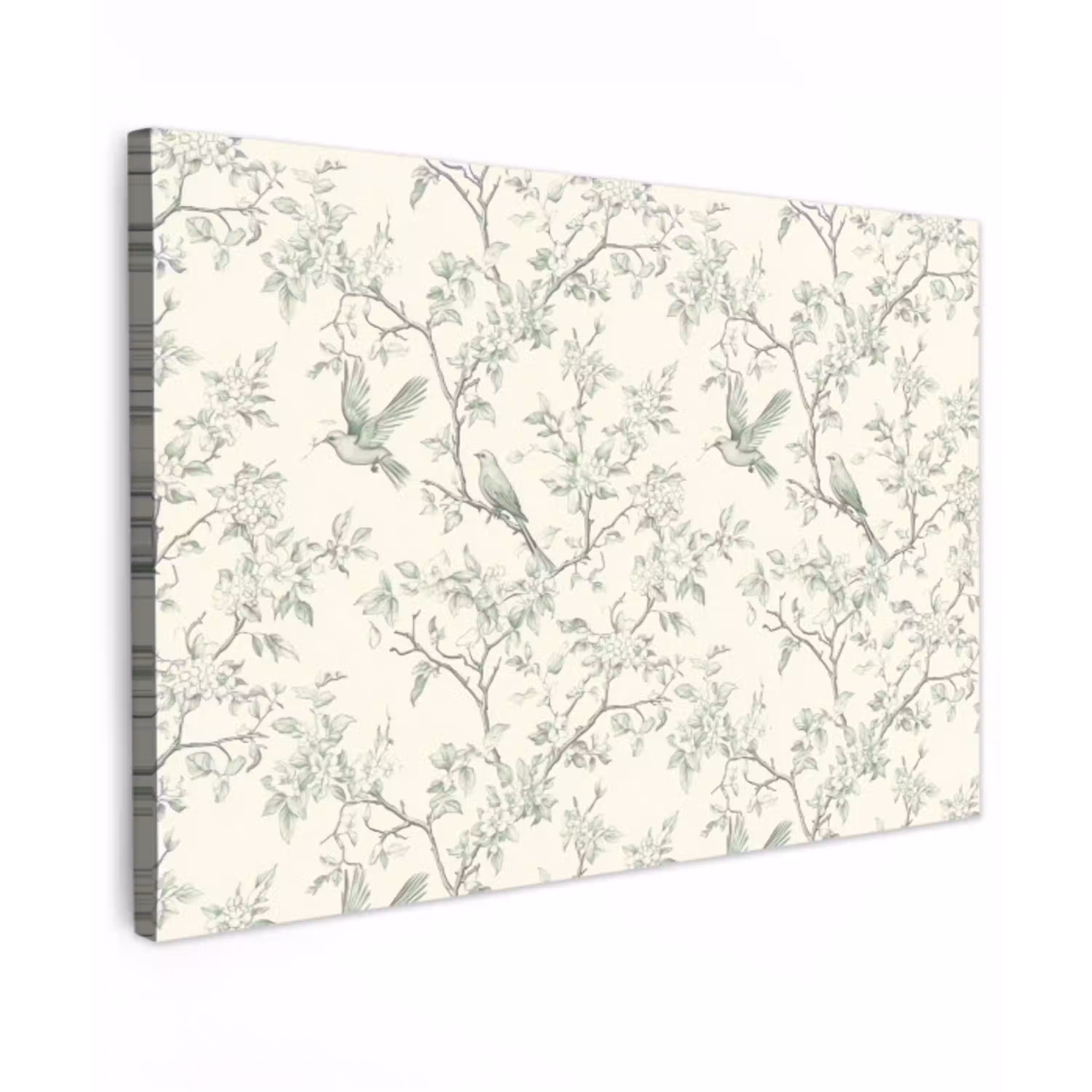 Klassiek - Vogels - Groen Tuinposter op houten frame 2 cm dik klein 845 -3d