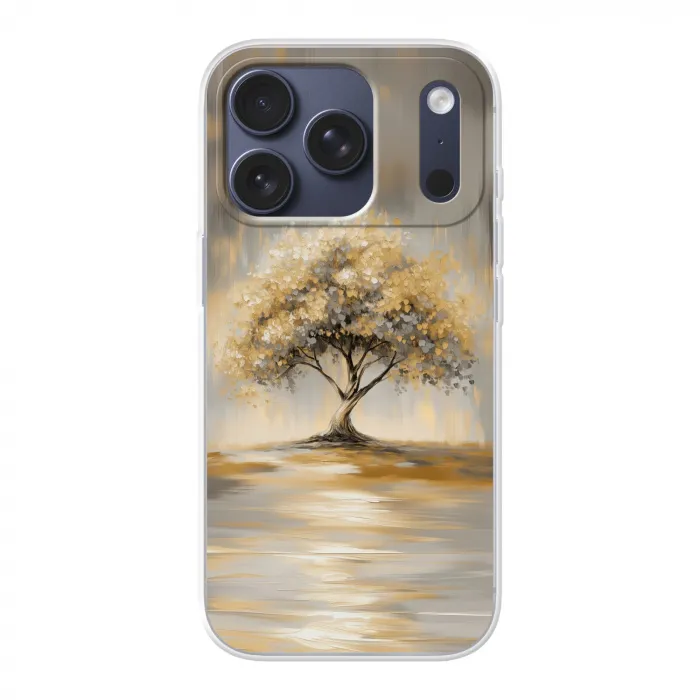 Schilderij - Boom - Abstract - Bladeren Telefoonhoesje iPhone 17 Pro klein -3d