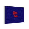 Yes fun - Rood - Blauw - Stippen aluminium wit klein -3d