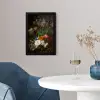 Vaas met bloemen - Schilderij van Rachel Ruysch fotolijst zwart zonder passe partout klein -sfeer4