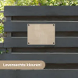 Parallelle lijnen - Lichte textuur - Beige tuinposter los doek klein -sfeer3