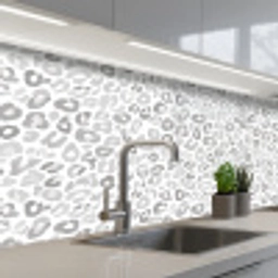 Luipaard - Motief - Grijs keuken achterwand 2 middel 871 -3d_schuin