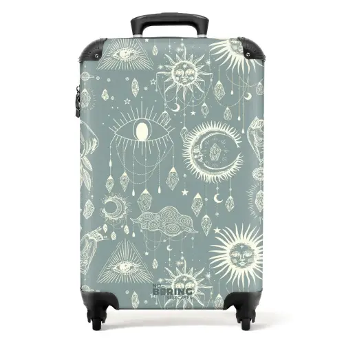 Boho - Blauw hemelpatroon NBS - Handbagage koffer - Unisex middel -productfoto_recht