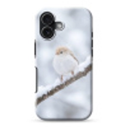 Vogeltje - Sneeuw - Tak - Winter - Zacht Toughcase MagSafe Apple iPhone 17 klein -3d