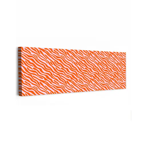Strepen - Dynamisch - Oranje canvas 2cm klein 828 -z3d