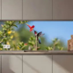 Kolibrie - Bloem - Natuur - Groen keuken achterwand 2 middel zz_3dshopping