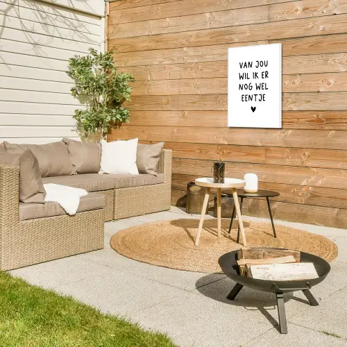 Van jou wil ik er nog wel eentje - Quotes - Spreuken Tuinposter op houten frame 2 cm dik klein -sfeer2