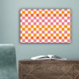 Vierkant - Patroon - Oranje canvas 2cm klein 34 -sfeer4