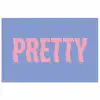Pretty - Roze - Blauw - Golvend poster papier klein -3d