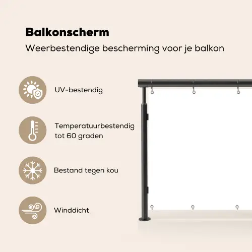 Wit - Kleuren - Neutraal Balkonbeschermer Duitsland klein 596 -specs_NL