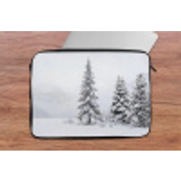 Fijnsparren - Sneeuw - Winter - Landschap - Stilte laptophoes neopreen klein -tafel