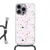 Terrazzo -  Patroon - Zacht - Snoep Hoesje iPhone 16 Pro Max met koord klein 804 -3d