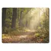Zonlicht - Bospad - Bomen muismat rubber klein -3d