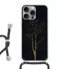 Takken - Blaadjes - Zwart Hoesje iPhone 16 Pro Max met koord klein -3d