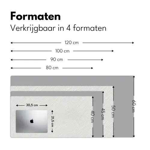 Golven - Ribbels - Wit Muismat XXL klein 681 -sfeer5