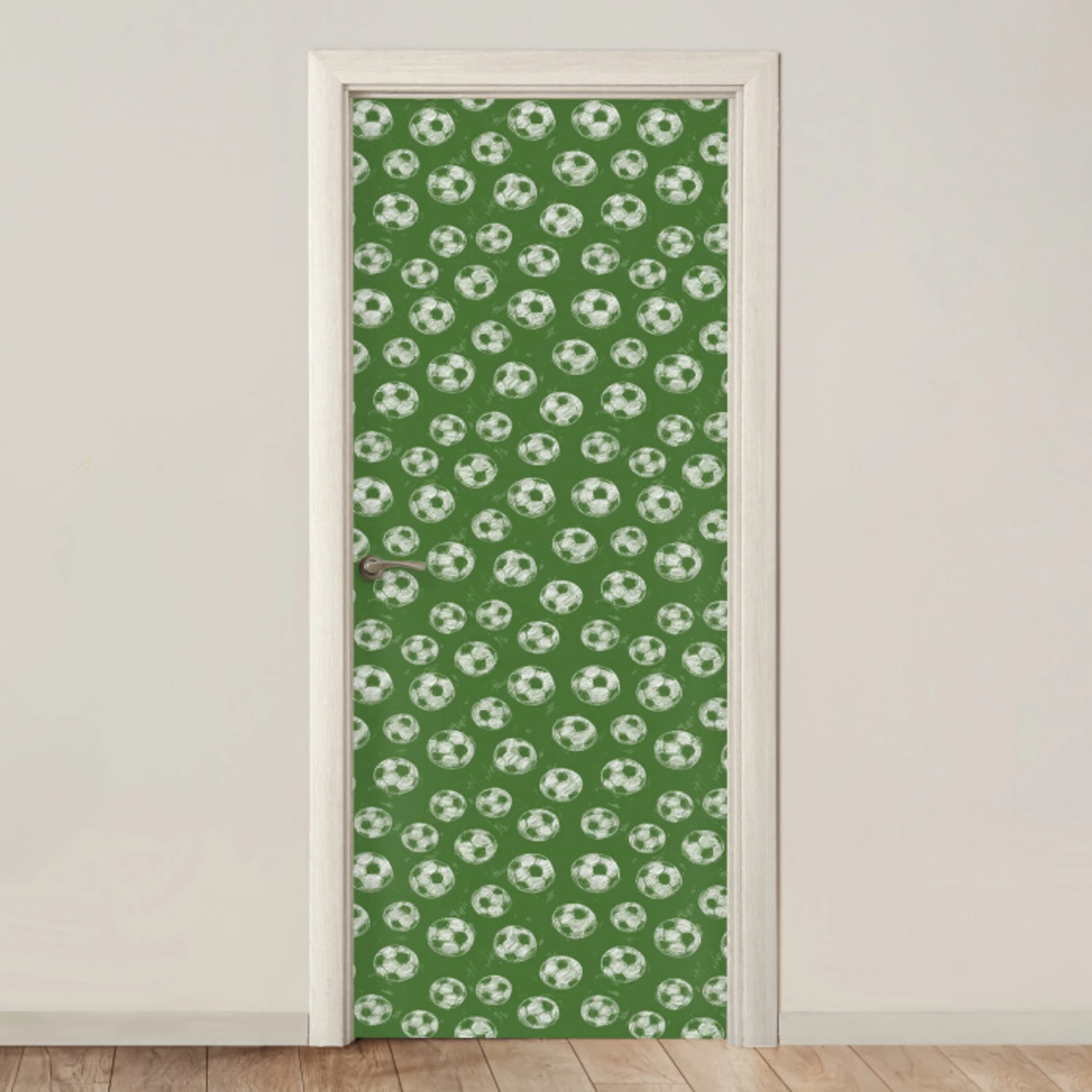 Voetbal - Sport - Groen deurposter klein 289 -3d_beige